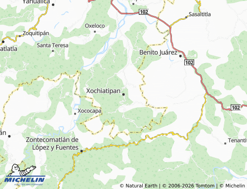 Carte MICHELIN Xochiatipan - ViaMichelin