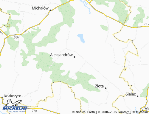 MICHELIN Aleksandrów map - ViaMichelin