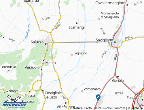 Mapa MICHELIN Lagnasco - ViaMichelin