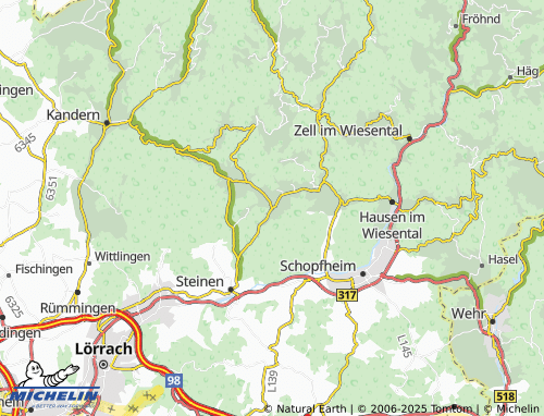 MICHELIN Weitenau map - ViaMichelin