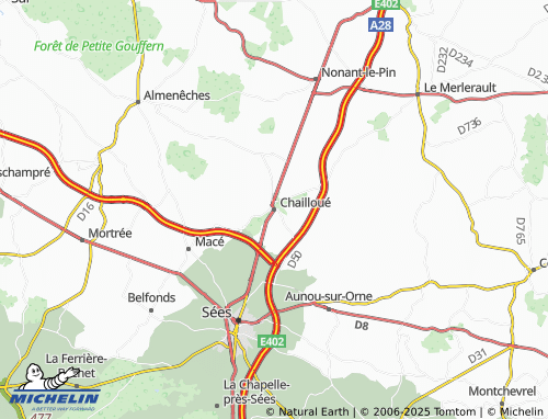 MICHELIN Chailloué map - ViaMichelin