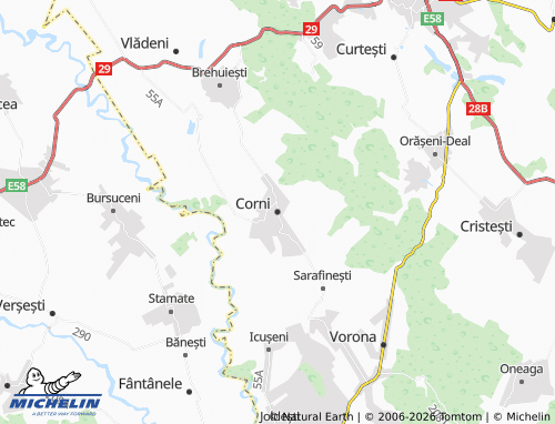 MICHELIN-Landkarte Corni - ViaMichelin