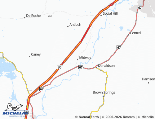 Carte MICHELIN Midway - ViaMichelin