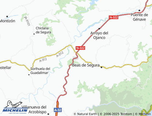 MICHELIN Ventilla del Río de Beas map - ViaMichelin