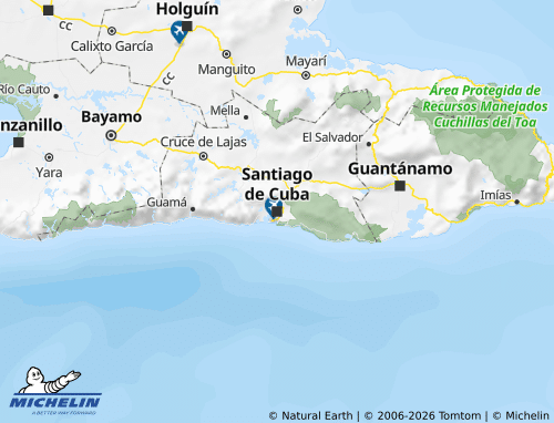 Kaart MICHELIN Santiago de Cuba - ViaMichelin