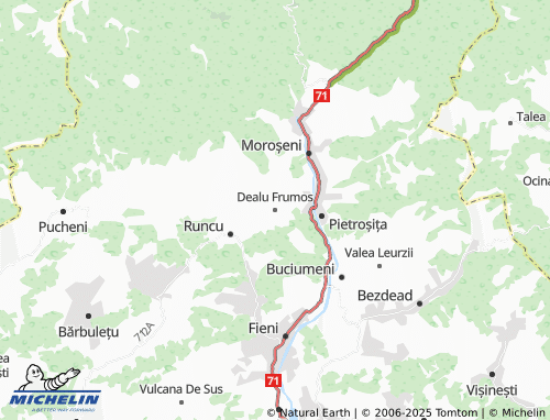 MICHELIN Dealu Frumos map - ViaMichelin