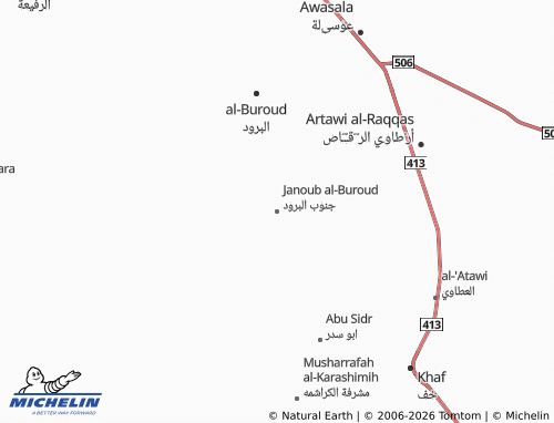 MICHELIN-Landkarte Janoub al-Buroud - ViaMichelin