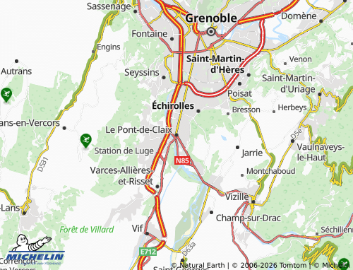 Carte MICHELIN Le Pont-de-Claix - ViaMichelin