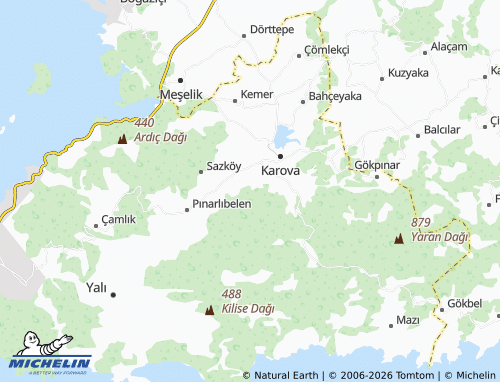 Mappa MICHELIN Çamarası - ViaMichelin