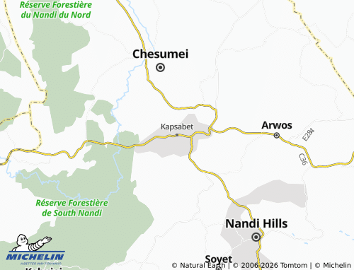 MICHELIN Kapsabet map - ViaMichelin