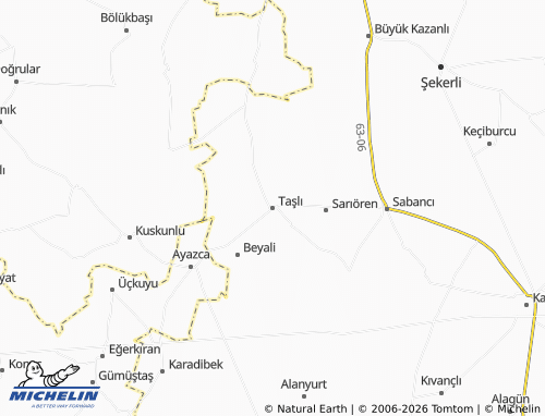 MICHELIN Taşlı map - ViaMichelin
