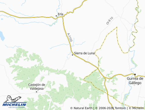 Mappa MICHELIN Sierra de Luna - ViaMichelin