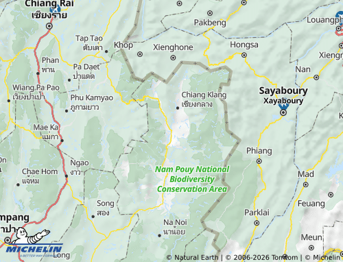 Mapa MICHELIN Amphoe Tha Wang Pha - ViaMichelin