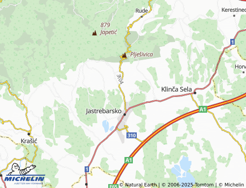 MICHELIN donja Reka map - ViaMichelin