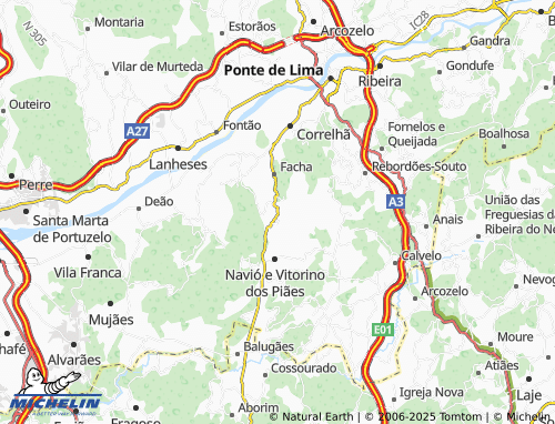MICHELIN Porca map - ViaMichelin