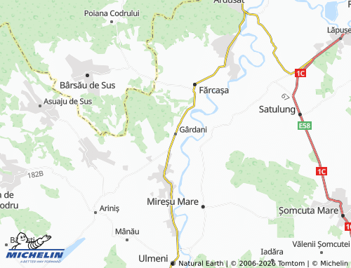 Mappa MICHELIN Gârdani - ViaMichelin