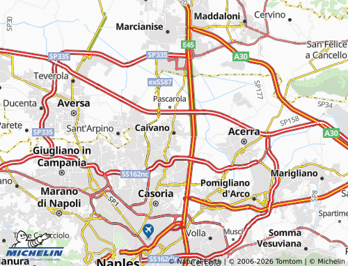 MICHELIN Caivano map - ViaMichelin