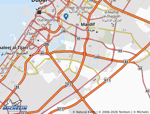 MICHELIN Ras Al Khor Industrial Third map - ViaMichelin