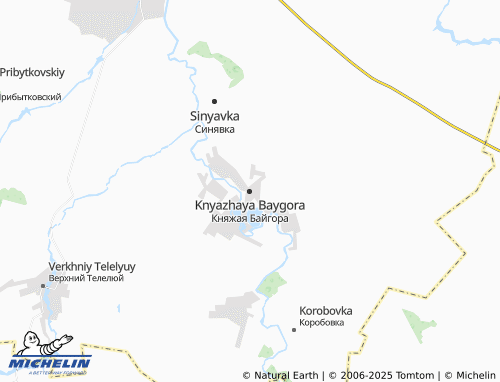 Carte MICHELIN Knyazhaya Baygora - ViaMichelin