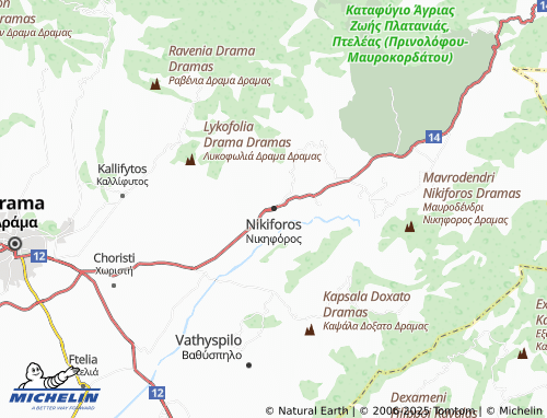 MICHELIN Nikiforos map - ViaMichelin