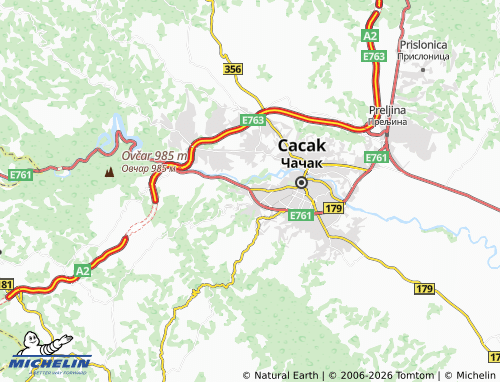 Mapa MICHELIN Beljina - ViaMichelin