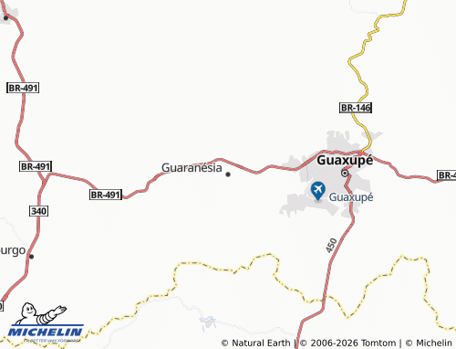 Mapa MICHELIN Guaranésia - ViaMichelin