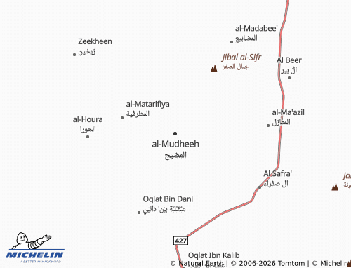 MICHELIN-Landkarte al-Mudheeh - ViaMichelin