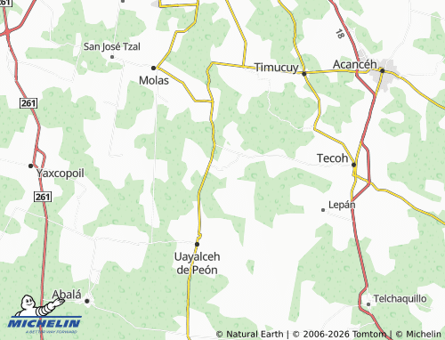 Mapa MICHELIN Sotuta de Peón - ViaMichelin