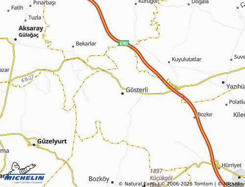 MICHELIN Gösterli map - ViaMichelin