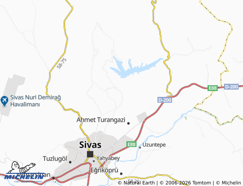 MICHELIN Dörteylül Köyü map - ViaMichelin