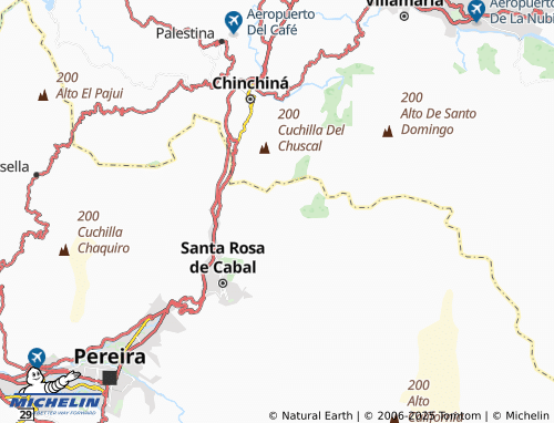 MICHELIN Santa Bárbara map - ViaMichelin
