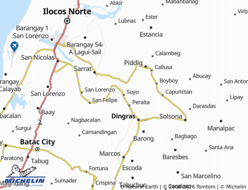 MICHELIN Suyo map - ViaMichelin