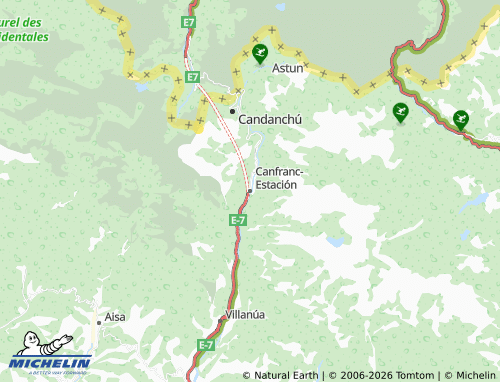 Kaart MICHELIN Canfranc-Estación - ViaMichelin