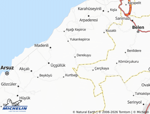Mappa MICHELIN Derekuyu - ViaMichelin