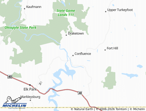 Mapa MICHELIN Confluence - ViaMichelin