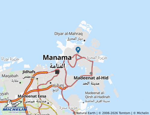 Mappa MICHELIN Città di Muharraq - ViaMichelin