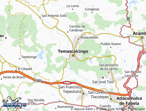 Kaart MICHELIN Temascalcingo - ViaMichelin