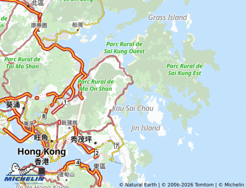 Kaart MICHELIN Sai Kung District - ViaMichelin
