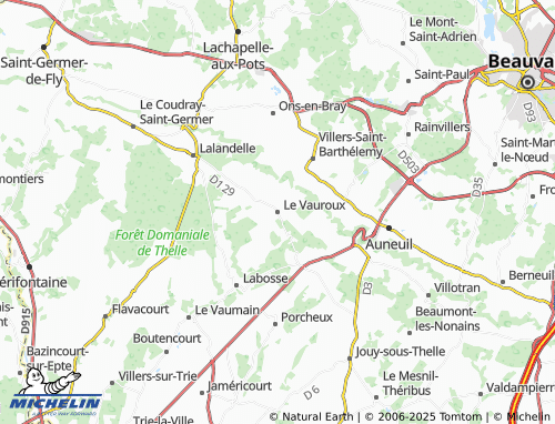 MICHELIN-Landkarte Le Vauroux - ViaMichelin