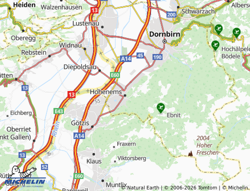 Mapa MICHELIN Hohenems - ViaMichelin