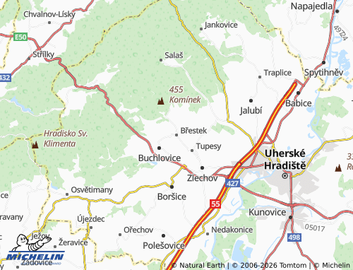 Mappa MICHELIN Břestek - ViaMichelin