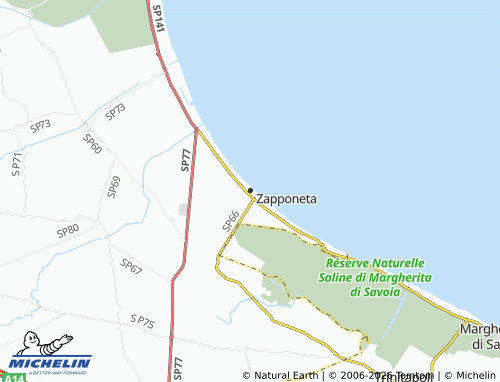 Mapa MICHELIN Zapponeta - ViaMichelin
