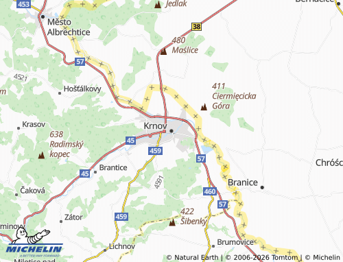 Mappa MICHELIN Krnov - ViaMichelin