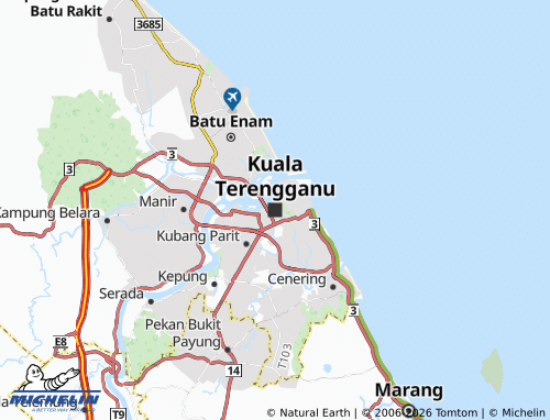 MICHELIN Kuala Terengganu map - ViaMichelin