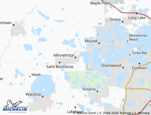 Mappa MICHELIN Minnetrista - ViaMichelin