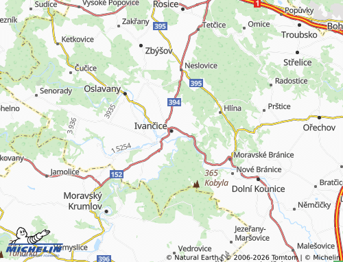 Mappa MICHELIN Ivančice - ViaMichelin