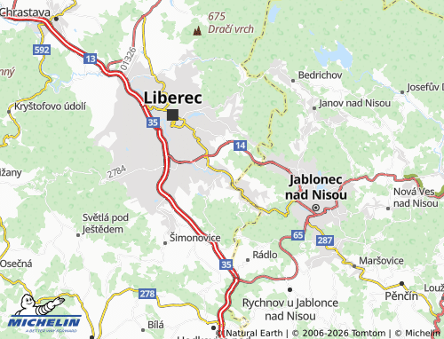 Mappa MICHELIN Vratislavice nad Nisou - ViaMichelin
