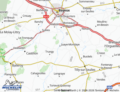 MICHELIN Juaye-Mondaye map - ViaMichelin