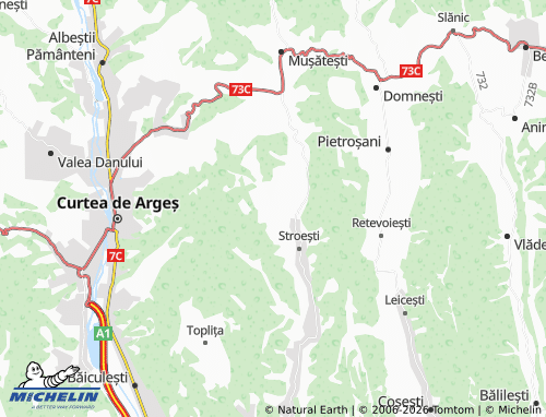 MICHELIN Costești-Vâslan map - ViaMichelin