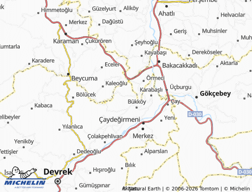 Kaart MICHELIN Çorak - ViaMichelin